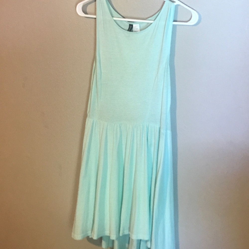 DIVIDED H&M asymmetrical mint green skater dress